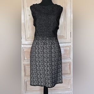 Prada Black and White Patterned Dress